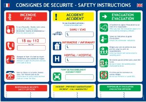 Consigne Sécurité A3 Français/Anglais