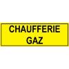 Panneau Jaune chaufferie gaz