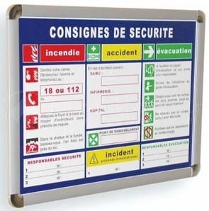 Consigne d'urgence + cadre A3