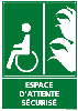 Panneau Espace d' Attente Sécurisé en PVC classe M1 100 x 100 mm