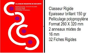 Classeur pour Registre de Sécurité + Fiches