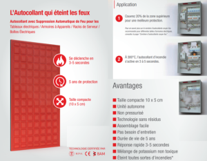 Adhésif Anti-feu spécial tableau électrique