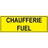 Panneau Jaune chaufferie FUEL