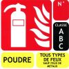 plaque poudre ABC 75 x 100 mm