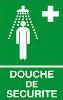 Plaque "douche portative" 200 x 200 mm