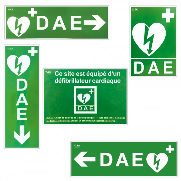 pack de 5 panneaux (défibrillateur)